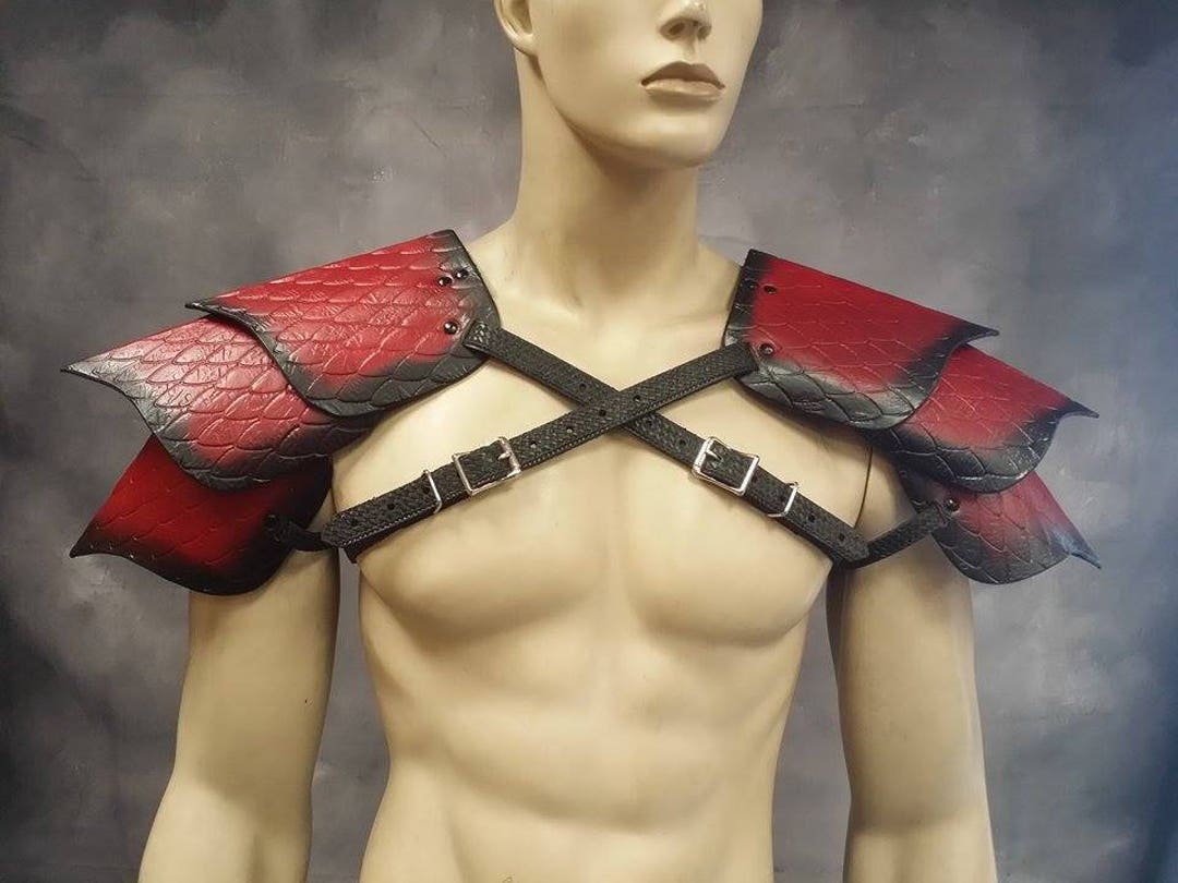 Leather Armor Dragon Scale Segmented Shoulders - Etsy