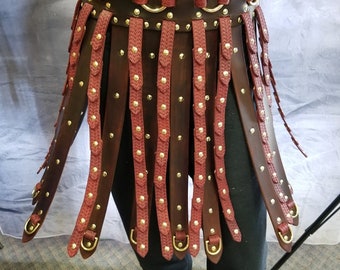 Leather Armor Deluxe Roman Gladiator War Skirt
