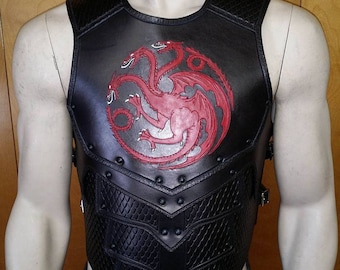 Custom Leather Dragon Scale Armor: Medieval LARP Cosplay Cuirass