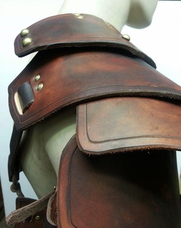 Full Rib Armor Custom Leather Shoulder Armor With Rib Guard - LARP, Cosplay - Etsy