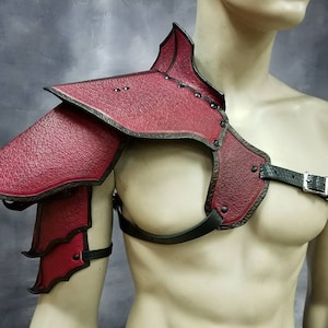 Leather Shoulder armor Leather Armor spaulder leather pauldron LARP armor cosplay armor viking armor celtic armor leather shoulder armour
