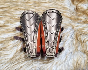 Plated Leather Bracers: Custom Medieval Armor Vambraces LARP cosplay