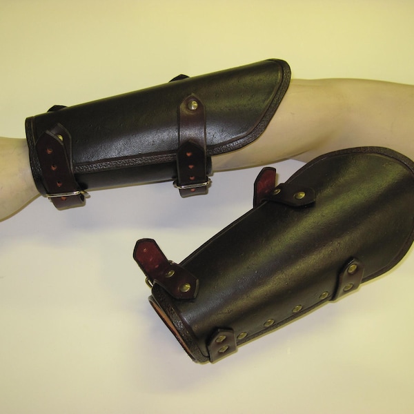 Leather Armor Full Wrap Leather Bracers cuffs
