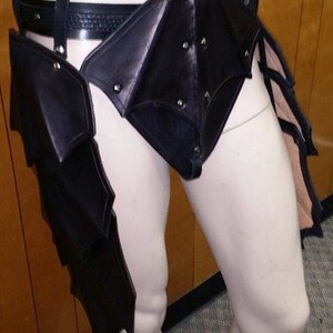 Leather Armor Gothic Tassets and Cod Piece