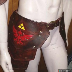 Leather Armor Belt with Tassets LARP armor cosplay armor