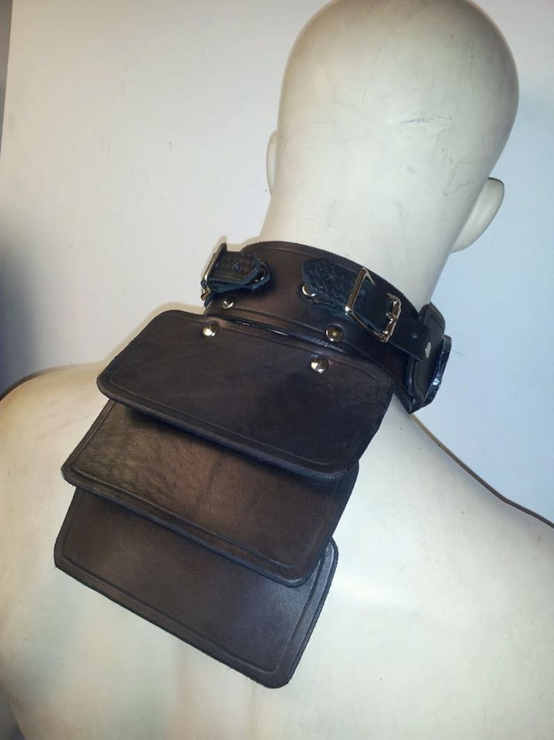 Leather Armor Dog Collar Etsy