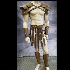 Roman Gladiator Leather Armor Set LARP armor Cosplay armor Halloween costume Ren Faire Leather Viking Armour Barbarian Leather Armor Set