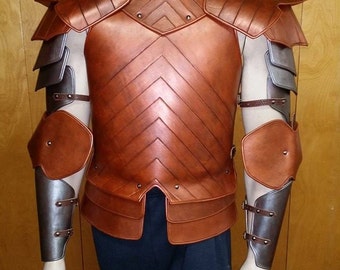 Leather Armor Chest & Back with Full Arms
