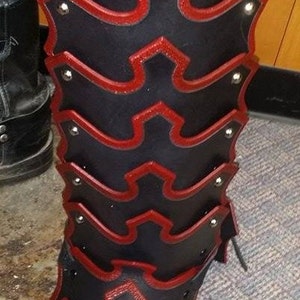 Leather Armor Gothic Plated Greaves & Sabotes image 7