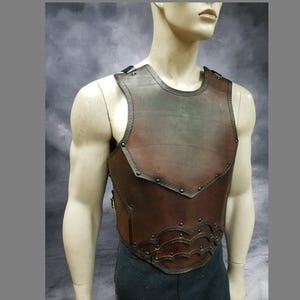 Leather Armor Gothic Chest & Back Medieval cuirass breastplate Cosplay armor LARP armor Viking armor Sentinel 2