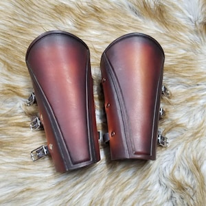 Leather Armor Basic Leather Bracers leather vambrace LARP armor cosplay armor Medieval Armor armour Viking Armor Sentinel Bracers
