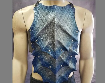Dragon Scale Leather Armor: Custom LARP Cosplay Cuirass