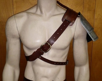 Leather Armor Hyrule Warrior Link belt, baldric, and shoulder with pouches