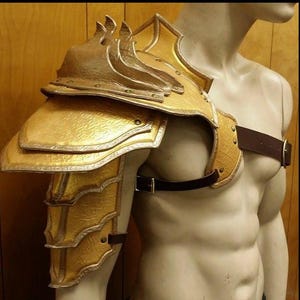 Leather Shoulder armor Leather Armor spaulder leather pauldron LARP armor cosplay armor viking armor Barbarian leather armor shoulder armour