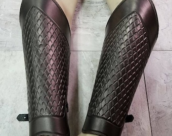 Leather Armor Dragon Scale Leather Bracers Dragonscale Bracers Dragon armor LARP armor cosplay armor dragonhide vambrace