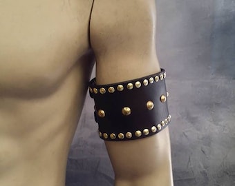 Leather Cuffs Bicep Cuffs Studded cuffs Studded Bicep Cuffs celtic cuff viking cuff leather armor viking armor celtic armor LARP cosplay