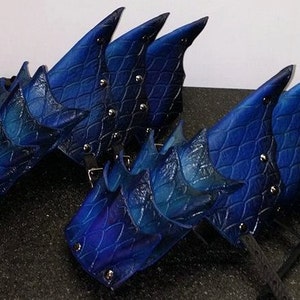 Dragon Scale Leather Gauntlets: Custom LARP Cosplay Armor - Etsy
