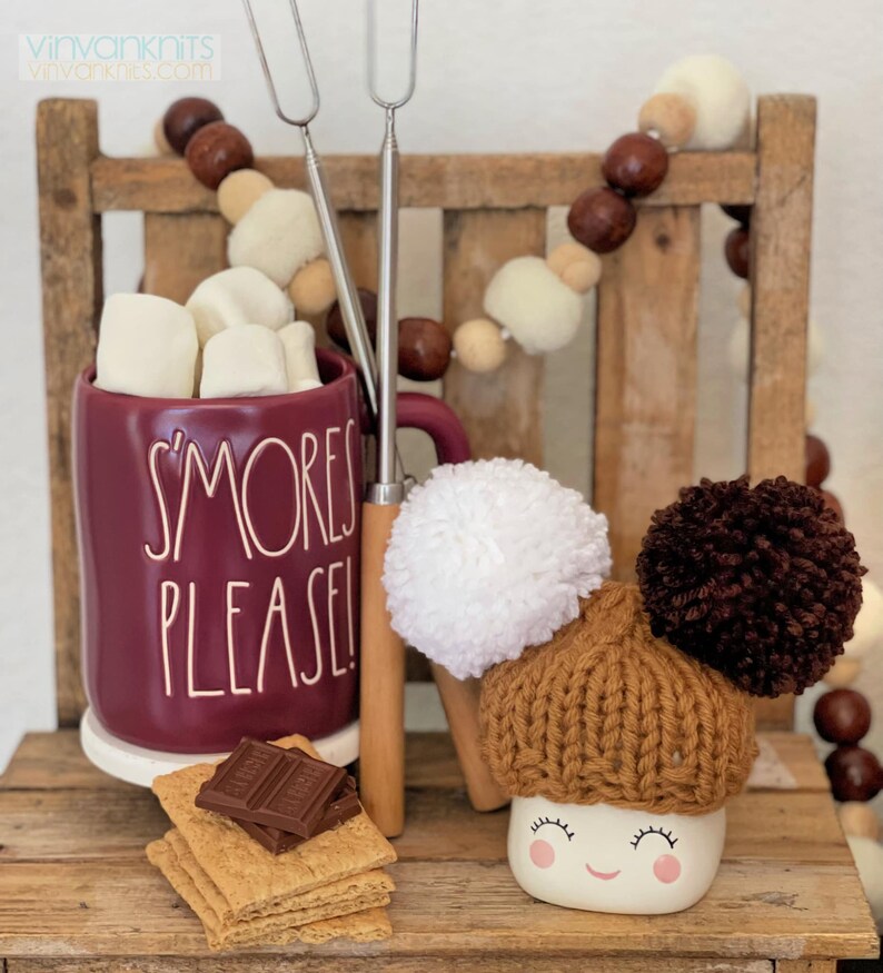 S'more Marshmallow Mug Hats S'mores Hat Mug Hats Etsy