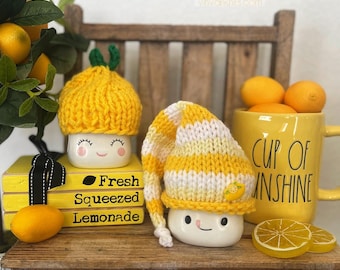 Lemon Marshmallow Mug Hats - Lemons Marshmallow Mug Hats - Stocking Marshmallow Mug Hats