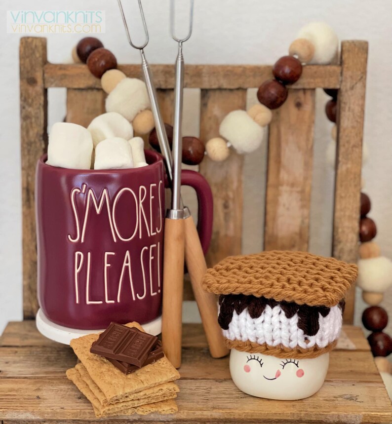 S'more Marshmallow Mug Hats S'mores Hat Mug Hats Etsy