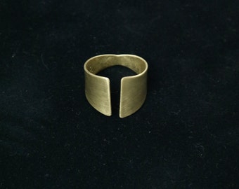 ELIZABETH Ring | Gold Ring Band | Cuff Ring | Wrap Ring | Adjustable Ring | Unisex Rings | Brass, Bronze | Geometric Jewelry | Metalwork