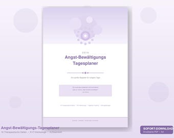 Printable Anxiety Planner | CBT Worksheet | Mood Tracker | Mindfulness | Mental Health Journal | A4 PDF German