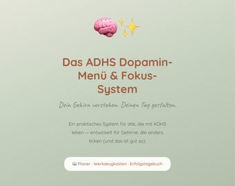 The ADHD Dopamine Menu & Focus System: Your toolkit for brains that work differently