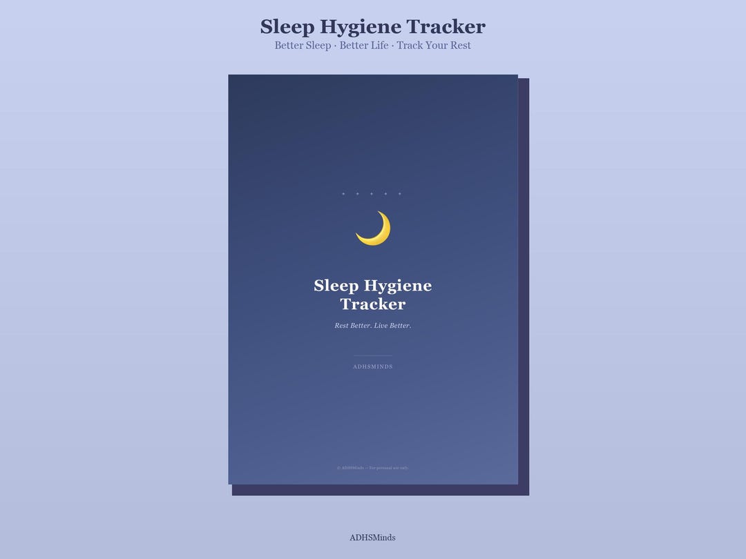 Sleep Hygiene Tracker & Bedtime Routine Planner | Printable Sleep ...