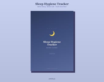 Sleep Hygiene Tracker & Bedtime Routine Planner | Printable Sleep Journal | A4 PDF | Instant Download | Better Sleep Guide