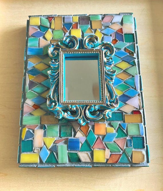 Ornate Baroque Mosaic Mirror handmade by PascaleRow