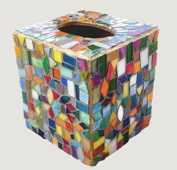 Jewel Tone Tissue Box Cover handmade by PascaleRow