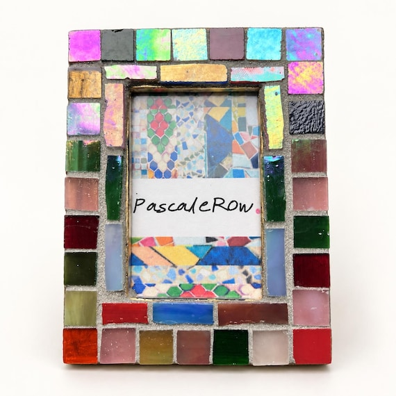 Iridescent Mosaic Picture Frame handmade by PascaleRow