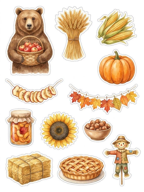 Whimsical Woodland Fussy Cut Ephemera Sheets — 26 Printable Sheets, Junk Journal Ephemera, Scrapbooking Paper, Print at Home · FC-01 view 6