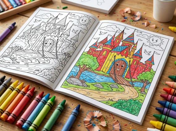 Kids Mega Coloring Bundle VOL 1, 11 Coloring Books, 330 Printable Coloring Pages for Ages 4-8, Boys and Girls Activity, Digital Download view 4