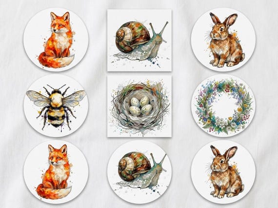 Enchanted Woodland Clipart, 30 Transparent PNG, Commercial Use, Sublimation POD, Digital Download view 7
