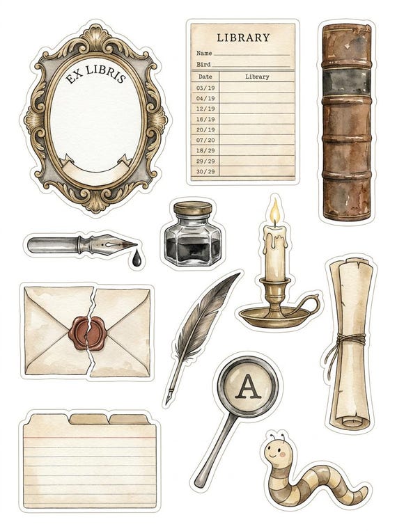 Vintage Ephemera Fussy Cut Sheets — 26 Printable Sheets, Victorian Junk Journal Ephemera, Antique Scrapbooking, Print at Home · FC-04 view 8