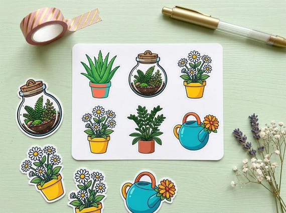 Houseplant Clipart, 30 Transparent PNG, Commercial Use, Sublimation POD, Digital Download view 3