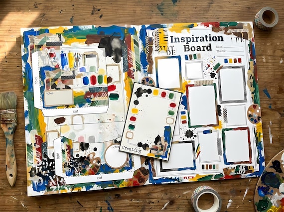 Art Journal Mixed Media Kit, Printable Artist Journal Pages, Painterly Ephemera, Collage Papers, Digital Download · JK-057 view 5