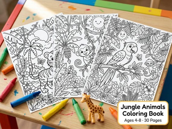 Kids Mega Coloring Bundle VOL 1, 11 Coloring Books, 330 Printable Coloring Pages for Ages 4-8, Boys and Girls Activity, Digital Download view 5