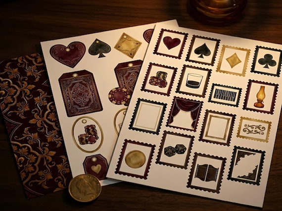 Western Saloon Junk Journal Kit, Printable Vintage Western Journal Pages, Cowboy Ephemera, Saloon Tags, Digital Download · JK-071 view 4
