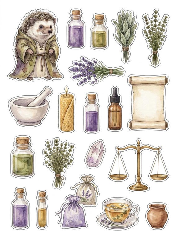 Whimsical Woodland Fussy Cut Ephemera Sheets — 26 Printable Sheets, Junk Journal Ephemera, Scrapbooking Paper, Print at Home · FC-01 view 2