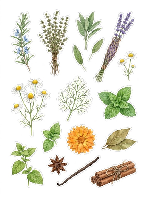 Vintage Botanical Fussy Cut Ephemera Sheets — 26 Printable Sheets, Junk Journal Ephemera, Botanical Scrapbooking, Print at Home · FC-02 view 2
