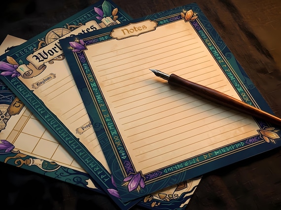 Manga Fantasy Quest Junk Journal Kit, Printable Anime Journal Pages, RPG Adventure Ephemera, Fantasy Tags, Digital Download · JK-123 view 2