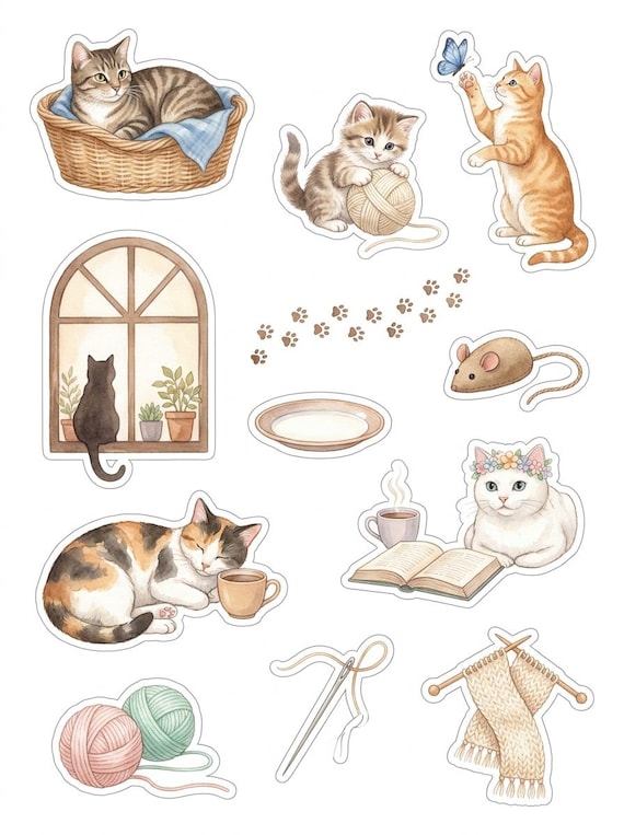 Cottage Core Fussy Cut Ephemera Sheets — 26 Printable Sheets, Junk Journal Ephemera, Cottagecore Scrapbooking, Print at Home · FC-03 view 2