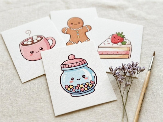 Kawaii Coffee & Sweets Clipart, 30 Transparent PNG, Commercial Use, Sublimation POD, Digital Download view 5
