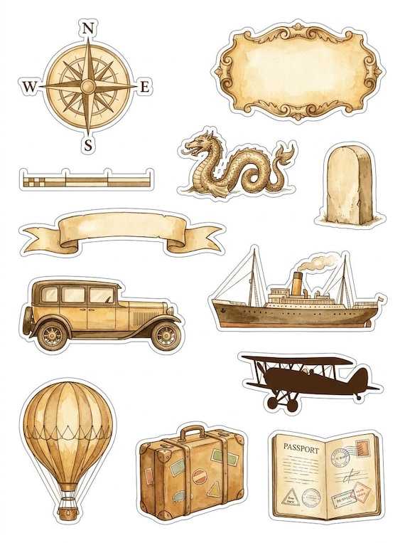 Vintage Ephemera Fussy Cut Sheets — 26 Printable Sheets, Victorian Junk Journal Ephemera, Antique Scrapbooking, Print at Home · FC-04 view 5