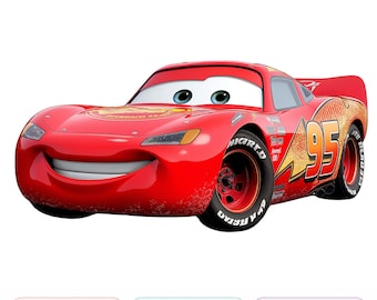 Cars Lightning McQueen PNG, McQueen Watercolor Design Png - Digital Download