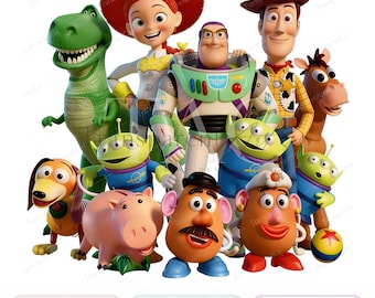 Toy Story Clipart PNG Bundle – Pixar Graphics (Digital Download)