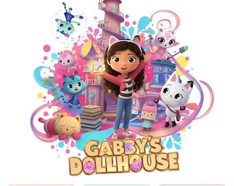 Gabby’s Dollhouse PNG Clipart, Cute Shirt & Tumbler Design, Instant Digital Download
