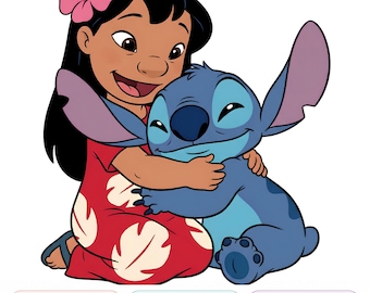 Lilo und Stitch PNG Clipart Bundle - Süße Best Friends Design für Sublimation Sofort Download